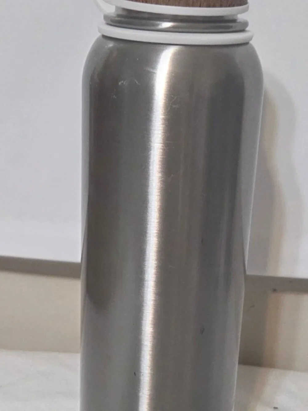Dunkin Donuts Silver Stainless Seel Cork Hydration Water Bottle 28 Oz